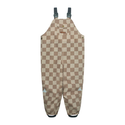 Toastie All Season Waterproof Dungaree - Caramel Checkerboard