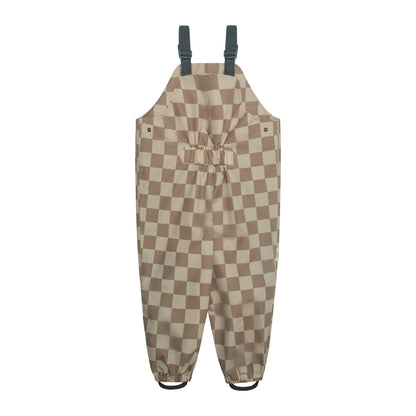 Toastie All Season Waterproof Dungaree - Caramel Checkerboard