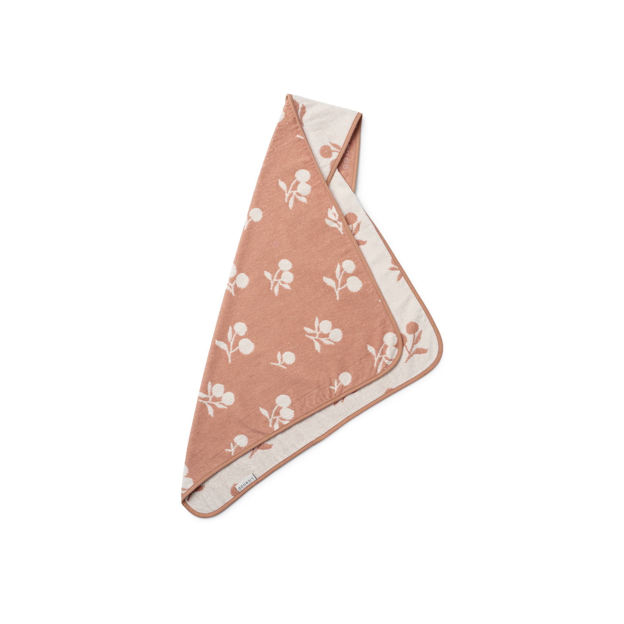 Liewood Alba Baby Hooded Towel Peach Sea shell Scandiborn
