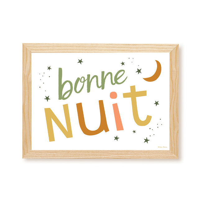 Hibou Design Bonne Nuit Art Print - Autumn