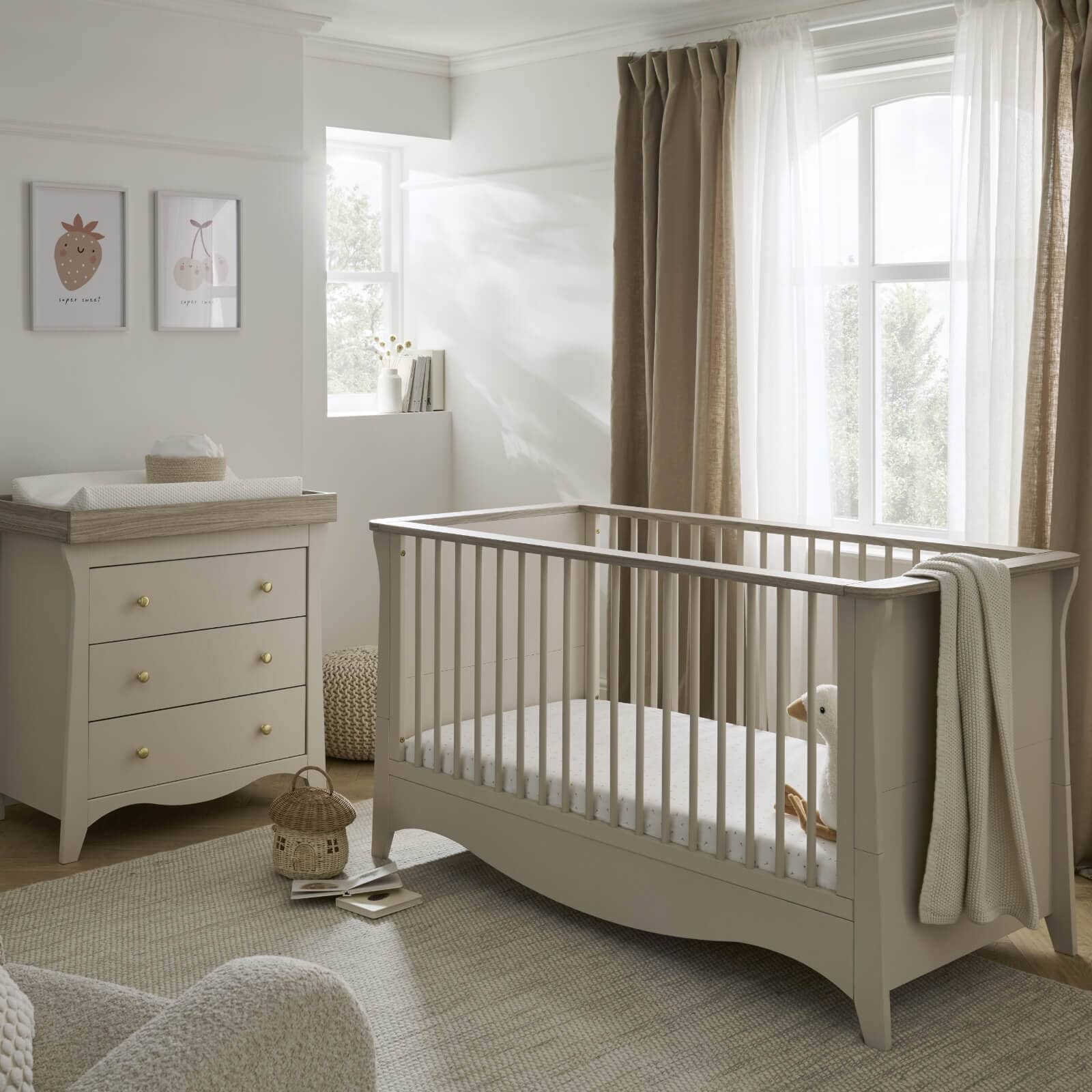 Cuddleco Clara Piece Nursery Furniture Set Cashmere Ash