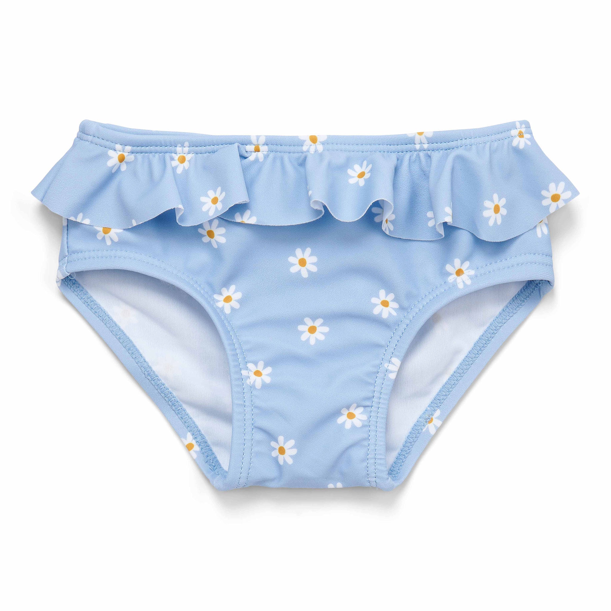 kids bikini bottoms Little Dutch Flounce Bikini Bottoms Daisies Blue – Scandiborn