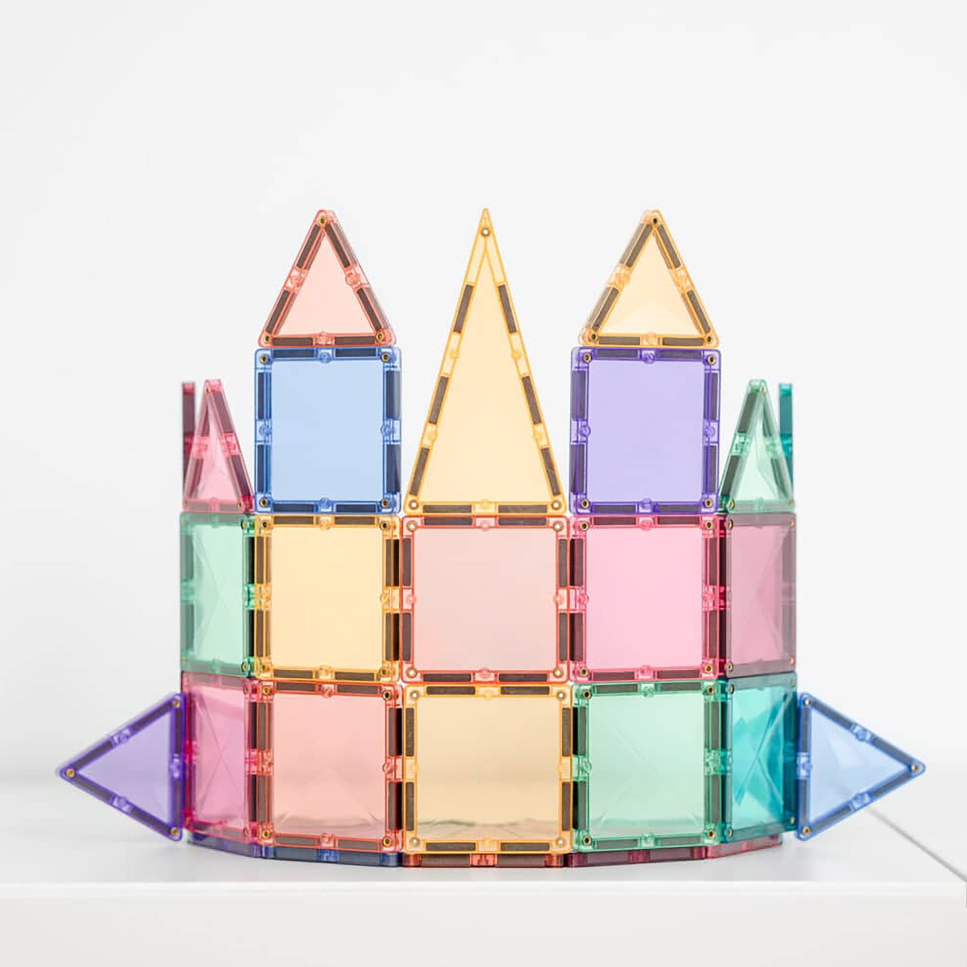Connetix Tiles - 32 Piece Pastel Mini Pack - crown castle