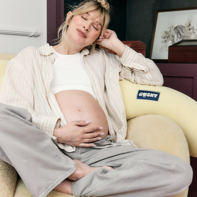 Cushy Puff Pregnancy Pillow - Mellow Yellow