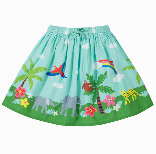 Frugi Twirly Dream Skirt - Spring Mint / Jungle