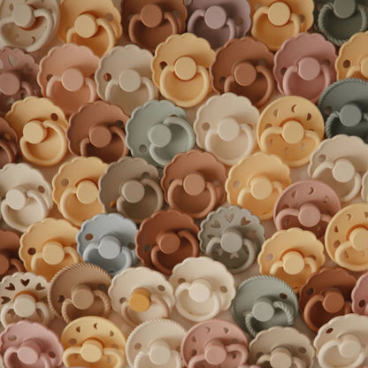 Frigg Rope Latex Pacifiers 2 Pack - Cream/Croissant