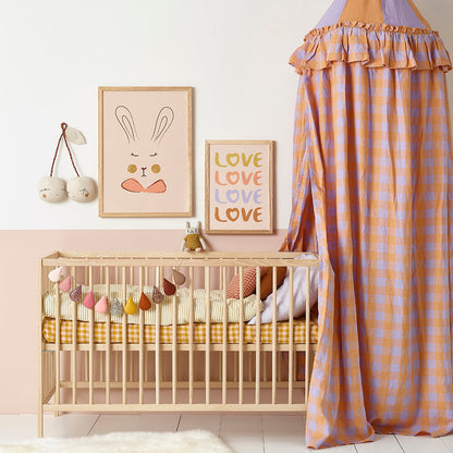 Hibou Design Sylvie Rabbit Art Print - Coral