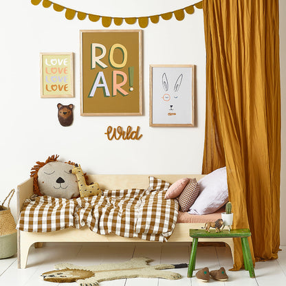 Hibou Design Roar! Art Print - Olive