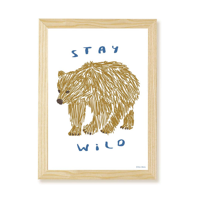 Hibou Design Stay Wild Art Print - White