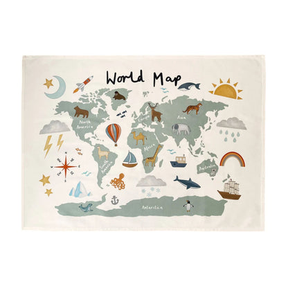 Kid Of The Village World Map Wall Hanging - Large