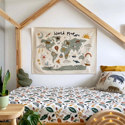 Kid Of The Village World Map Wall Hanging - Large