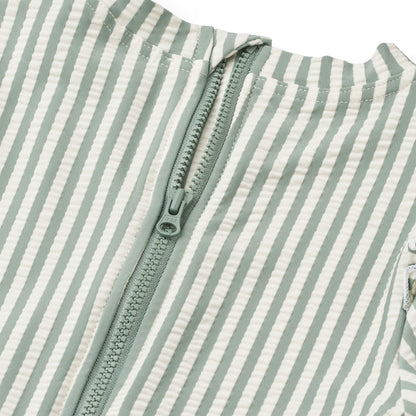 Liewood Baby Sille Seersucker Swimsuit - Peppermint / Creme De La Creme