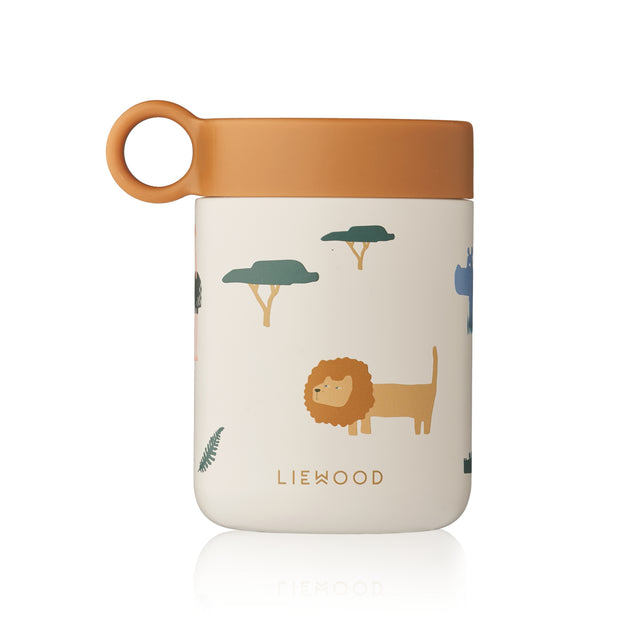 Liewood Kian Printed Food Jar - Safari Sandy Mix