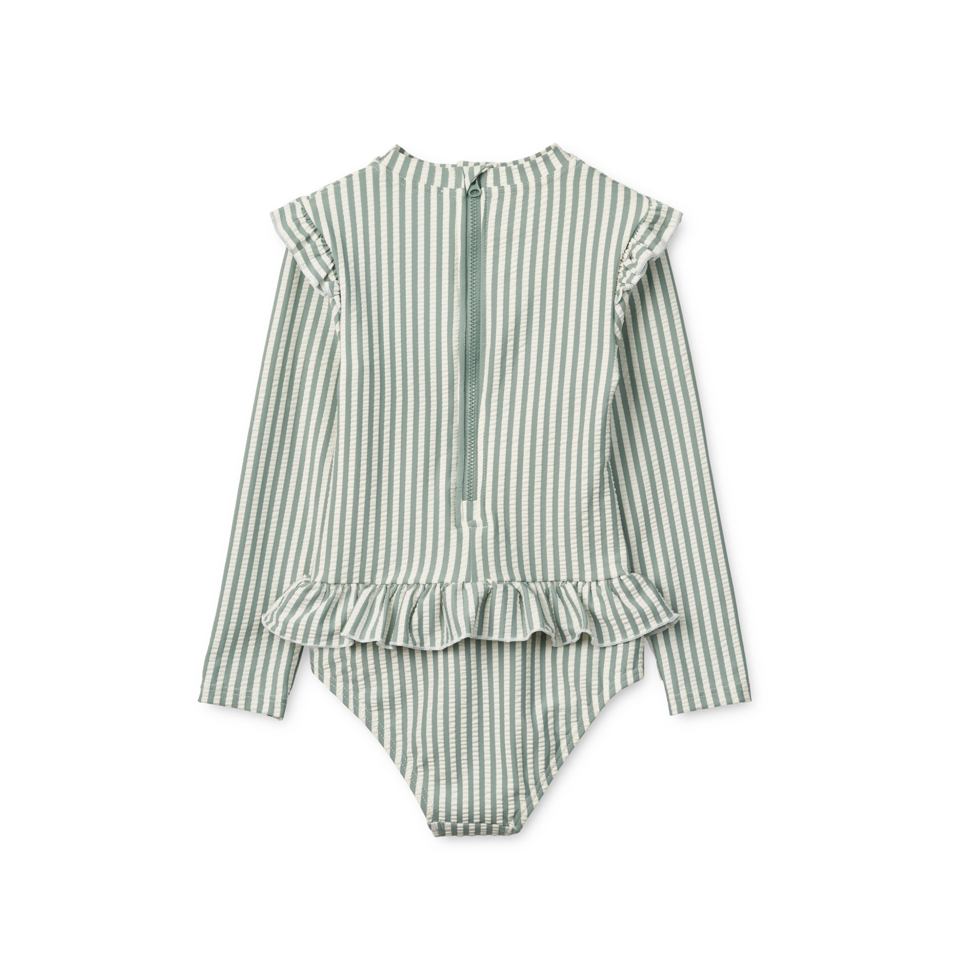 Liewood Sille Baby Seersucker Swimsuit - Peppermint / Creme De La Creme