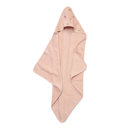 Little Dutch Embroidered Hooded Towel - Blossom