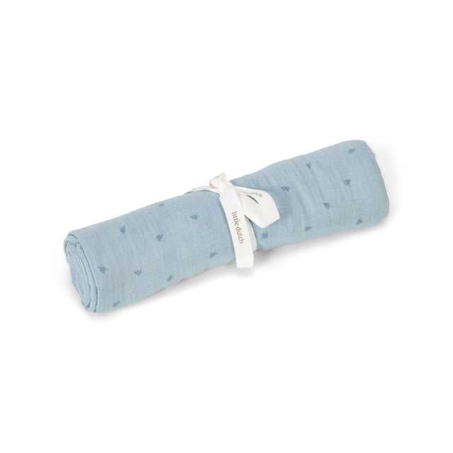 Little Dutch Muslin Swaddle - Pure Denim Blue
