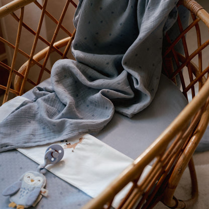 Little Dutch Muslin Swaddle - Pure Denim Blue
