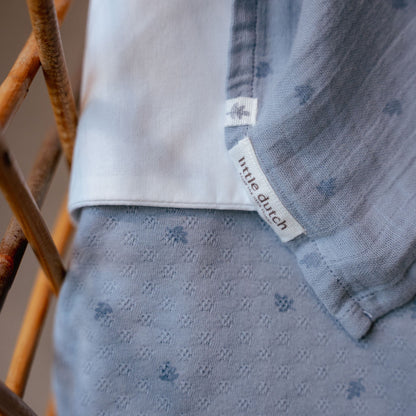 Little Dutch Muslin Swaddle - Pure Denim Blue
