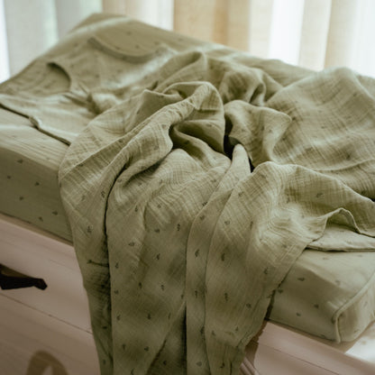 Little Dutch Muslin Swaddle - Pure Sage