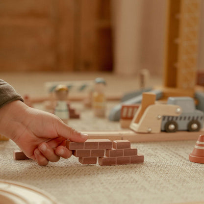 Little Dutch Wooden Train Track Crane Set