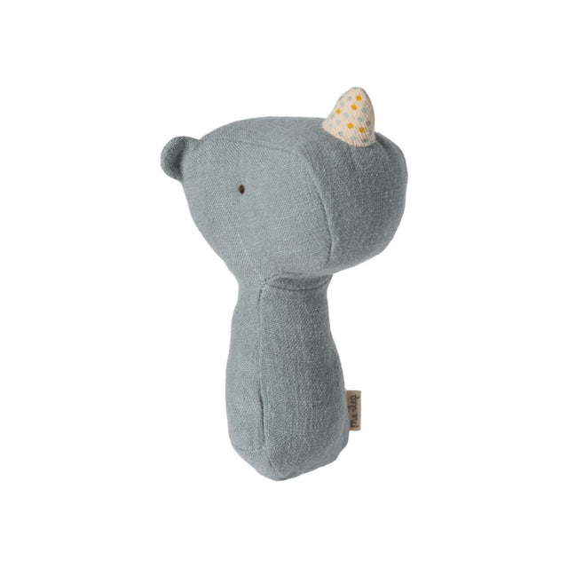 Maileg Lullaby Friends Rhino Rattle - Dusty blue