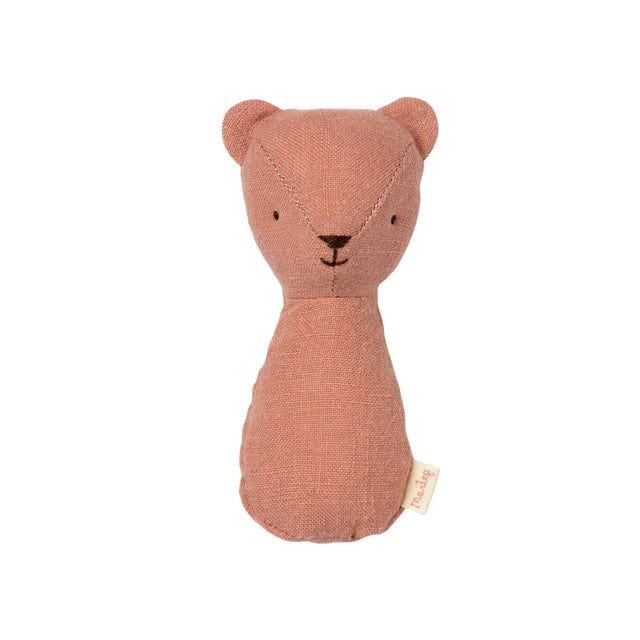 Maileg Lullaby Friends Teddy Rattle - Old Rose