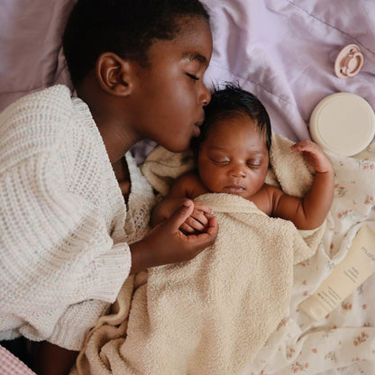 Mushie Hooded Towel - Fog