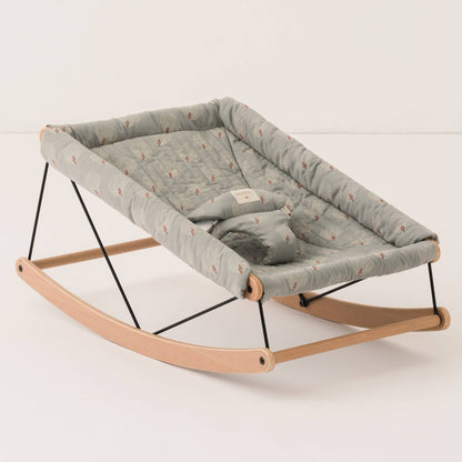 Nobodinoz Growing Green Bouncer - White Gatsby/Antique Green