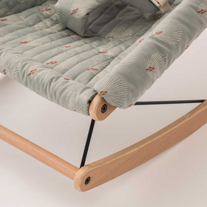 Nobodinoz Growing Green Bouncer - White Gatsby/Antique Green