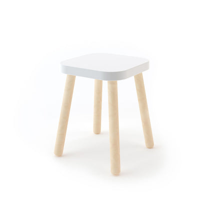 Oeuf NYC Square Stool - White/Birch