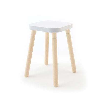 Oeuf NYC Square Stool - White/Birch