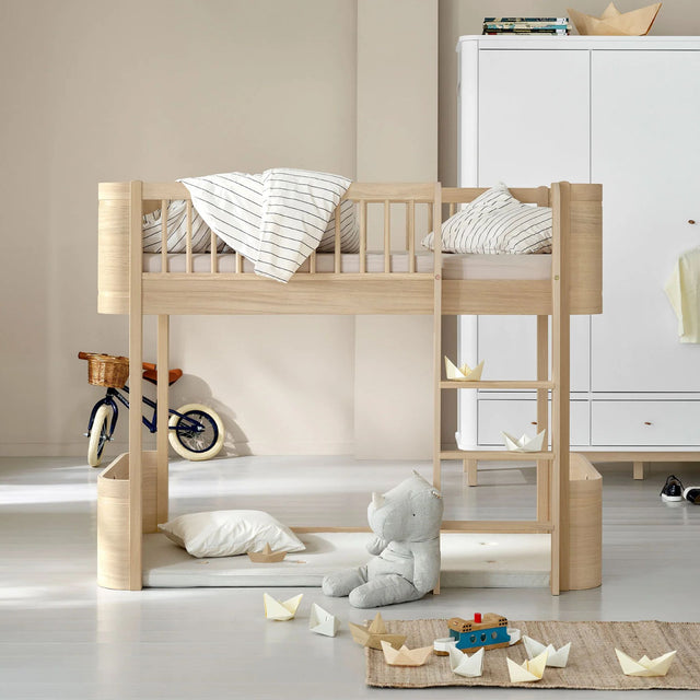 Oliver Furniture Wood Mini+ Low Loft Bed - Oak