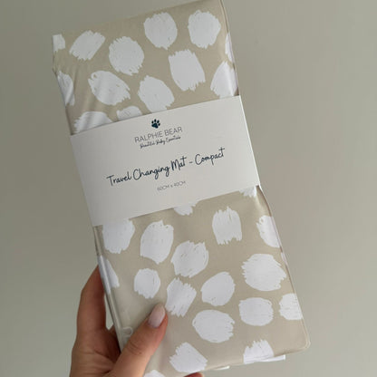 Ralphie Bear Baby Changing Compact Travel Mat - Scallop