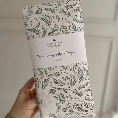 Ralphie Bear Baby Changing Compact Travel Mat - Willow