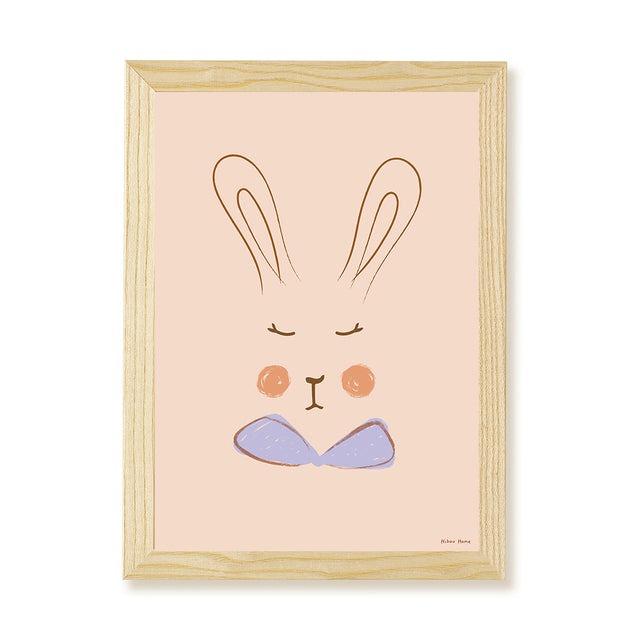 Hibou Design Sylvie Rabbit Art Print - Lilac