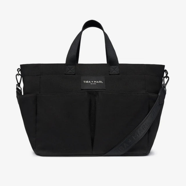 Tiba + Marl Canvas Pocket Tote - Black