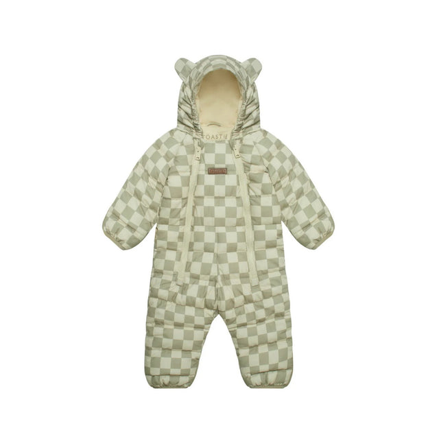 Toastie Quilted Cloud Onesie - Sage Checkerboard