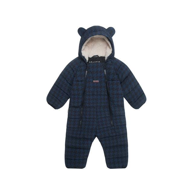 Toastie Quilted Cloud Onesie - Midnight Houndstooth