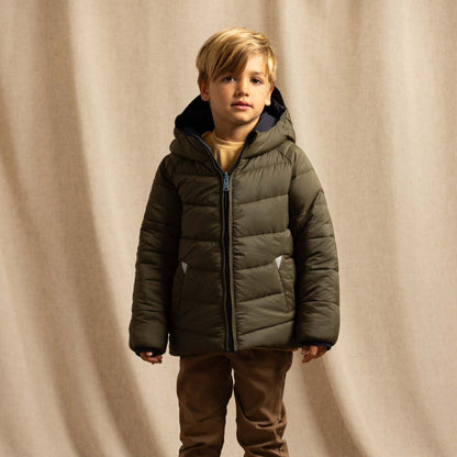 Toastie Balsam Ecoreversible Puffer - Khaki / Ink Navy