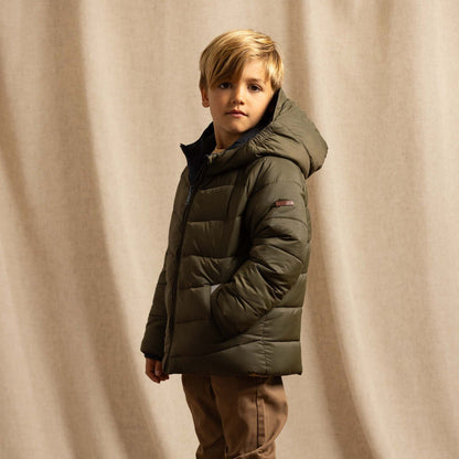 Toastie Balsam Ecoreversible Puffer - Khaki / Ink Navy