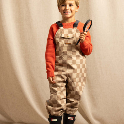 Toastie All Season Waterproof Dungaree - Caramel Checkerboard