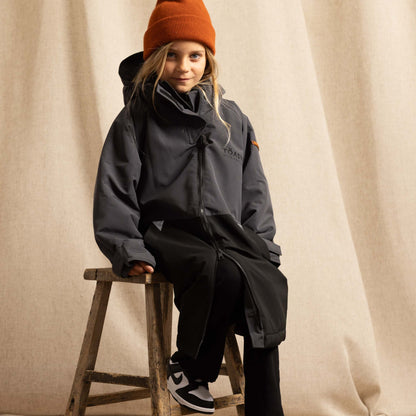 Toastie Kids Weatherproof Changing Robe - Black