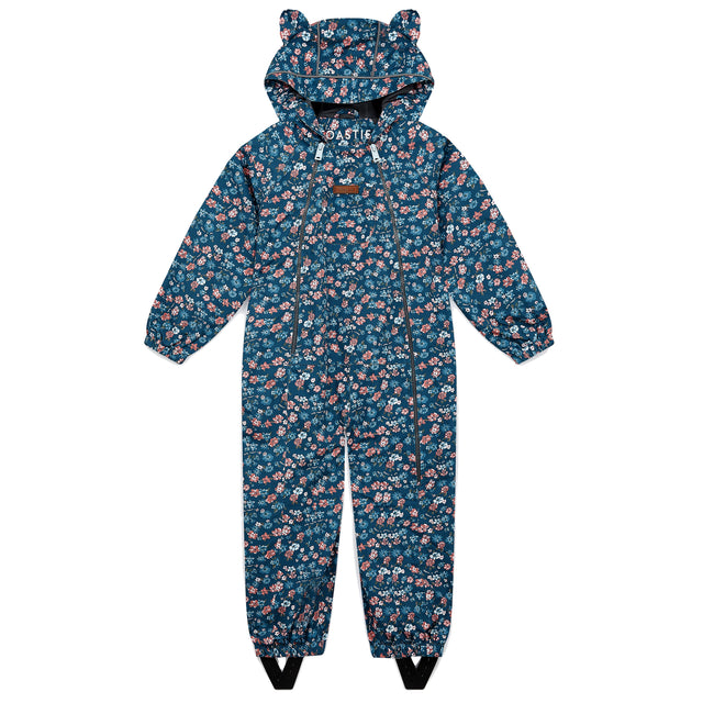 Toastie Waterproof Packable Puddlesuit - Floral Blue Rose Garden