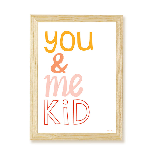 Hibou Design You & Me Kid Art Print - White
