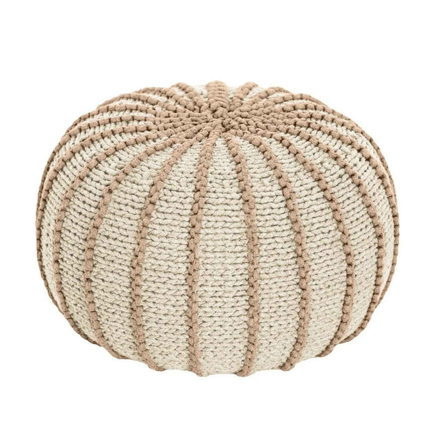 Zuri House Knitted Pouffe Ziggy - Beige