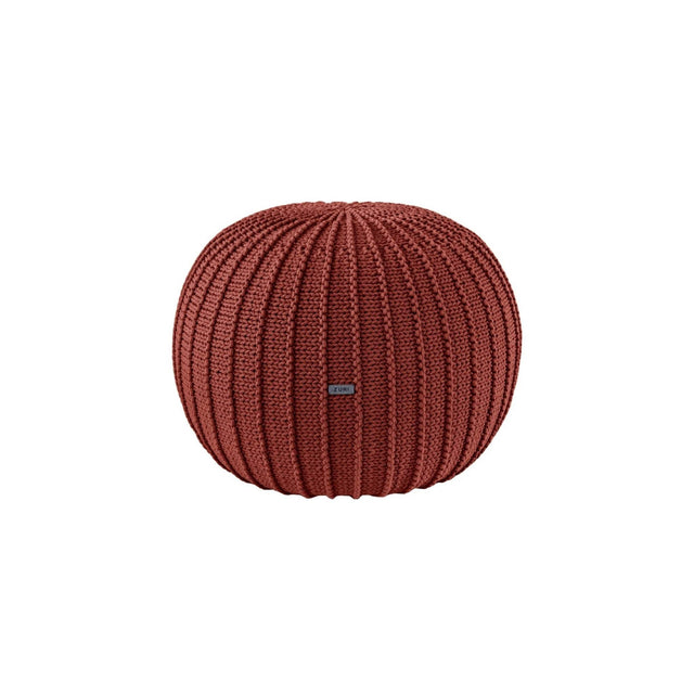 Zuri House Small Knitted Pouffe - Terracotta