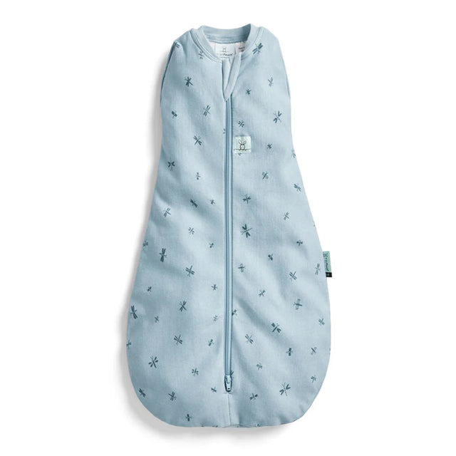 ergoPouch Organic All Year Cocoon Swaddle Sleeping Bag 1 Tog - blue - Dragonflies