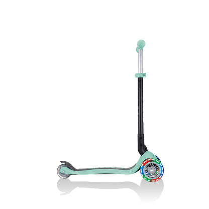 Globber Go Up Foldable Scooter With Lights - Pastel Mint