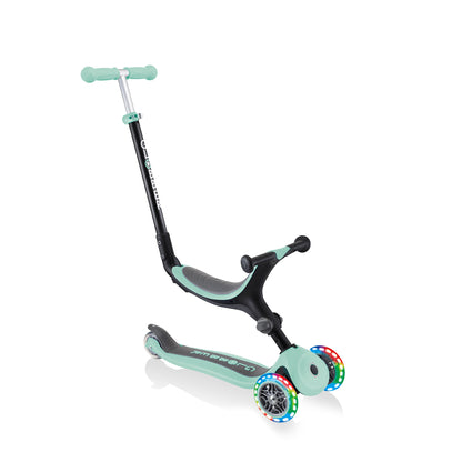 Globber Go Up Foldable Scooter With Lights - Pastel Mint