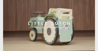 Little Dutch - Wooden Ride On Tractor - Little Farm Video